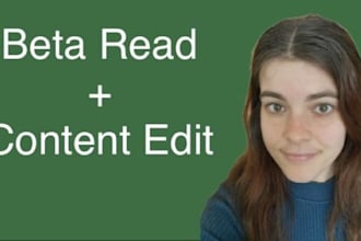 beta read your fantasy, sci fi, or historical fiction novel