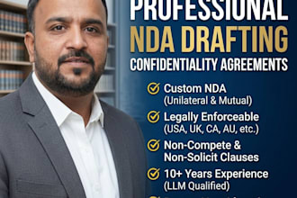 draft professional nda and non disclosure agreements