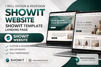 design redesign showit website showit template landing page, squarespace website