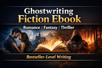 ghostwrite a captivating romance, fantasy, horror, thriller or fiction ebook