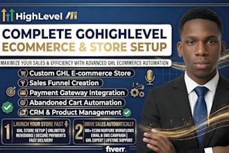 build a complete gohighlevel ecommerce,  gohighlevel store, gohighlevel funnel