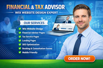 design financial advisor website, finance, bookkeeping, tax advisor wix website