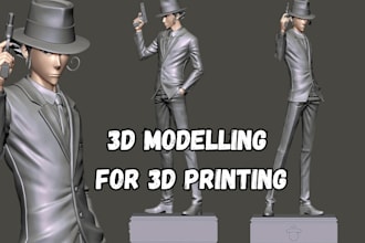 sculpt custom 3d character model for 3d printing, miniature, figurine stl