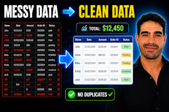 clean, organize and format your messy data