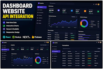 build a real time dashboard with API integration using react