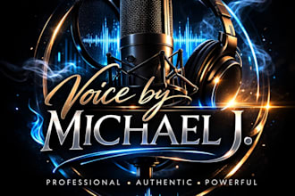 record a broadcast quality persuasive warm and authoritative voice over