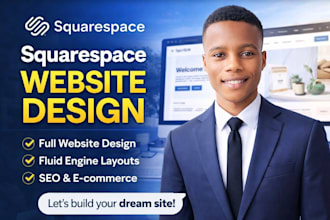 squarespace modern design, squarespace website, fluid engine, SEO