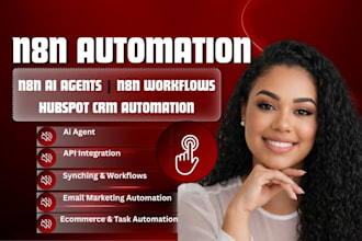 build n8n automation, n8n ai agents, n8n workflow, zoho CRM, hubspot CRM, ghl