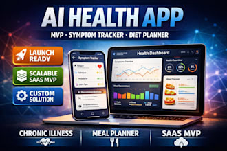 build ai health app mvp chronic illness symptom tracker diet planner saas