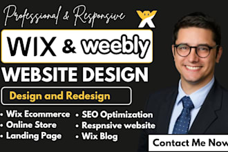 design wix website design, weebly website, wix revamping, redesign wix store