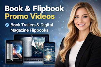 create book trailer and flipbook video for your ebook or magazine