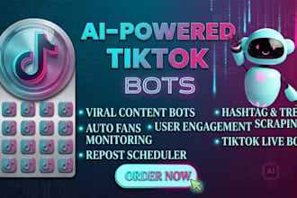 automated social media bot, tiktok live streaming bot, instagram API bot