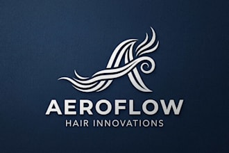 design a modern and stylish hair dryer brand logo