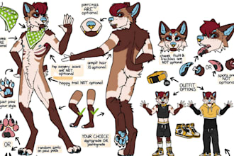 draw protogen primagen fursona fursuit ref sheet anthro furry ref sheet nswf