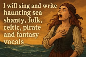 sing haunting sea shanty, folk, celtic, pirate, fantasy, pirate, ethereal vocals