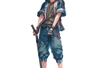 draw manhwa, anime, and webtoon style illustration for you