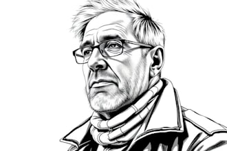 draw the wsj style hedcut portrait