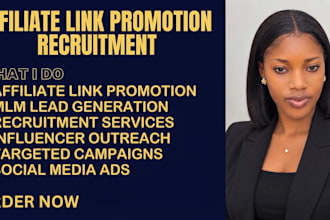 do affiliate link promotion, recruitment and mlm lead