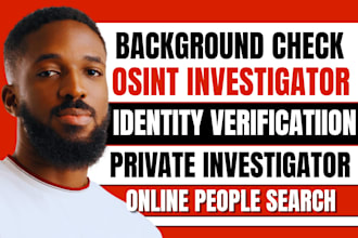 background check people online and verify identity as osint private investigator