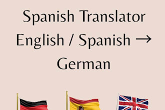 translate english or spanish texts into native german