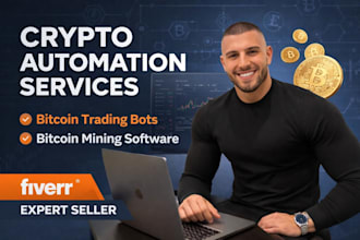develop profitable bitcoin app, bitcoin bot on smartphone, laptop