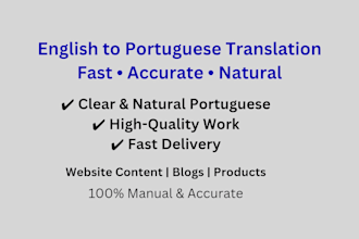 translate english to portuguese manually for websites, blogs