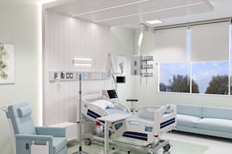 renovate 3d hospital design, pharmaceutical store,  nursing room, clinic design