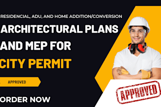 create adu floor plan, site plan and city permit drawings for USA approval