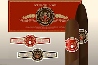 do make modern cigar label, cigar logo, cigar band and cigar box design for you