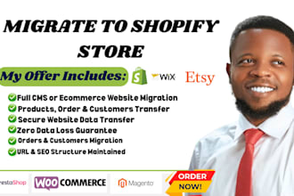 shopify migration magento prestashop wix etsy woo commerce migrate to shopify