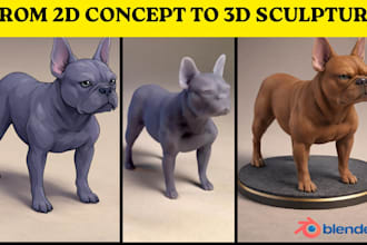 render sculpt 3d characters for 3d printing miniatures silicone molding