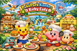 get ghibli park, capybara cafe, kirby cafe, pokepark, pokemon kanto, shibuya sky