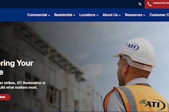 design a restoration company website or home remodeling website