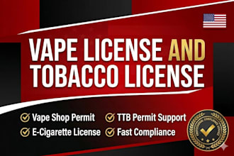 obtain US vape license, tobacco license and e cigarette permits