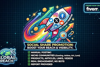 share your product, post, or link on social media instagram facebook or x
