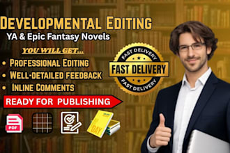 developmentally edit ya, epic fantasy novel with detailed feedback
