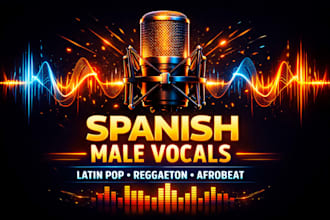 record professional male spanish vocals for latin pop, reggaeton and afrobeat
