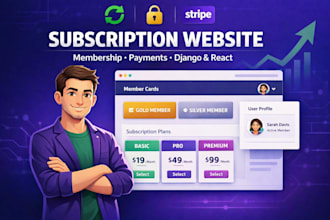 build a custom subscription or membership website with django and react