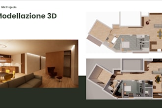 design and render interior, exterior by revit