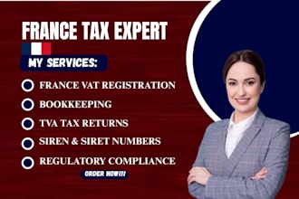 france vat registration, french tax filing, tva tax returns, bookkeeping