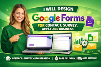 design google forms for contact, survey, apply and business