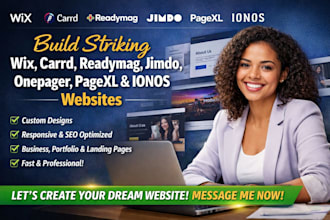 build strikingly wix carrd readymag jimdo onepager pagexl ionos website design