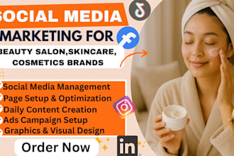 manage your beauty salon or skincare brand social media marketing