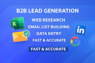 web research and b2b lead generation with email list