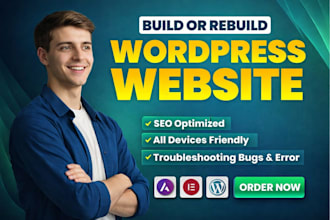 revamp wordpress website, design responsive wordpress website