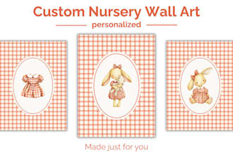 design custom nursery wall art or printable kids poster set