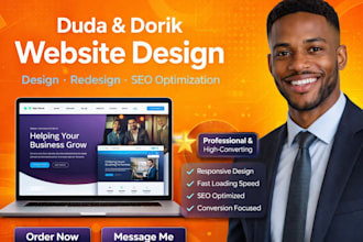 design duda website design,redesign, duda website SEO and dorik web
