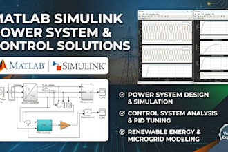 matlab, simulink, power system and control system projects