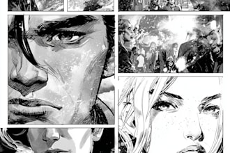 comic book strip, comic page, comic art, graphic novel