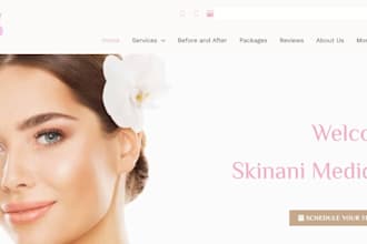 design a medical spa website, med spa, cosmetic clinic or wellness website